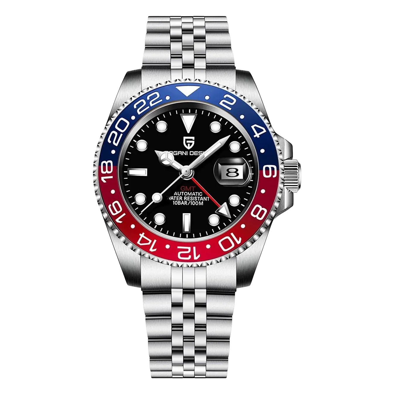 Pagani Design PD-1662 GMT Seiko NH34 Men's Watch Automatic Mechanical 40mm